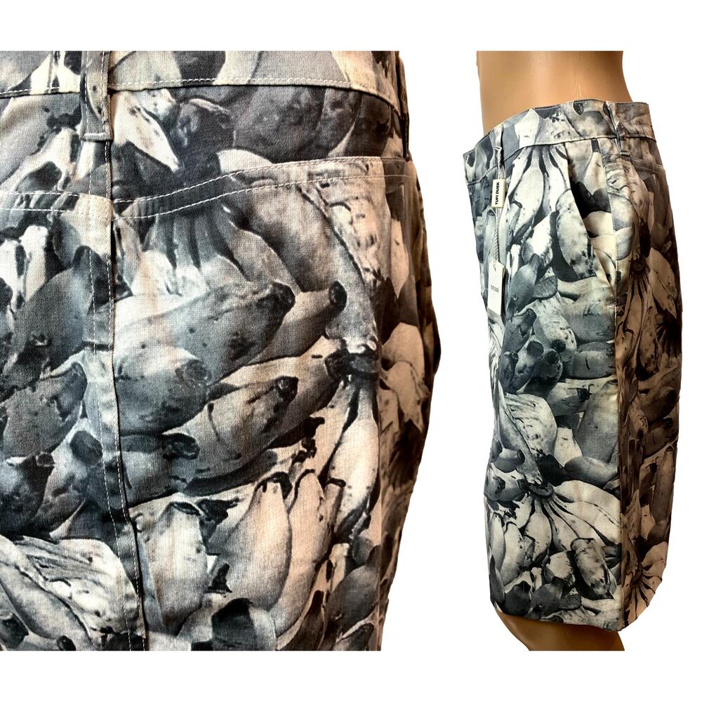 2001 Vintage Deadstock Tufi Duek Banana Photo Print Skirt | 42 | W 30.5" - Picture 8 of 10